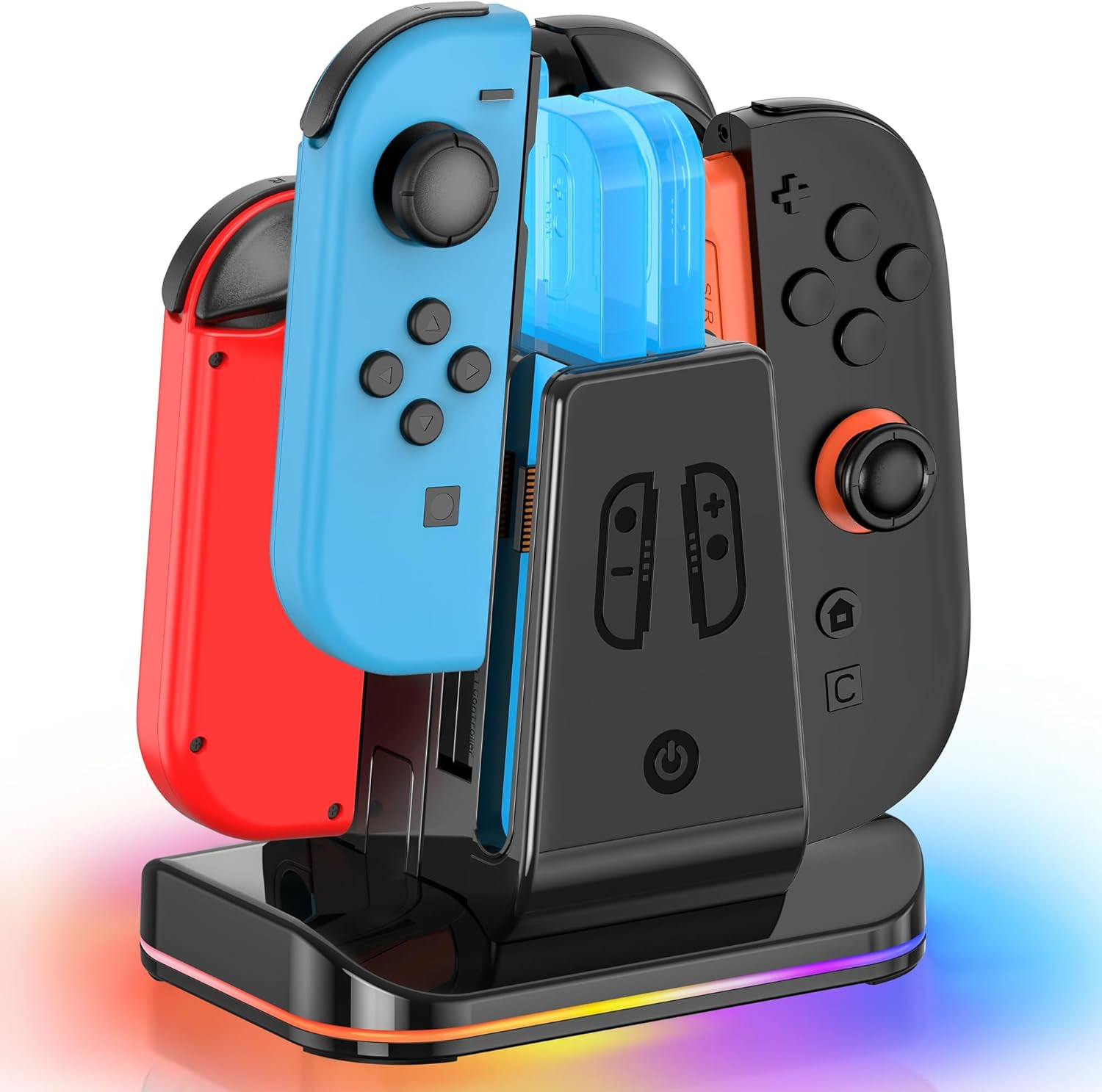 Caricatore Joy-Con 8 in 1 Magnetico per Switch 2/OLED - RGB Gaming Dock