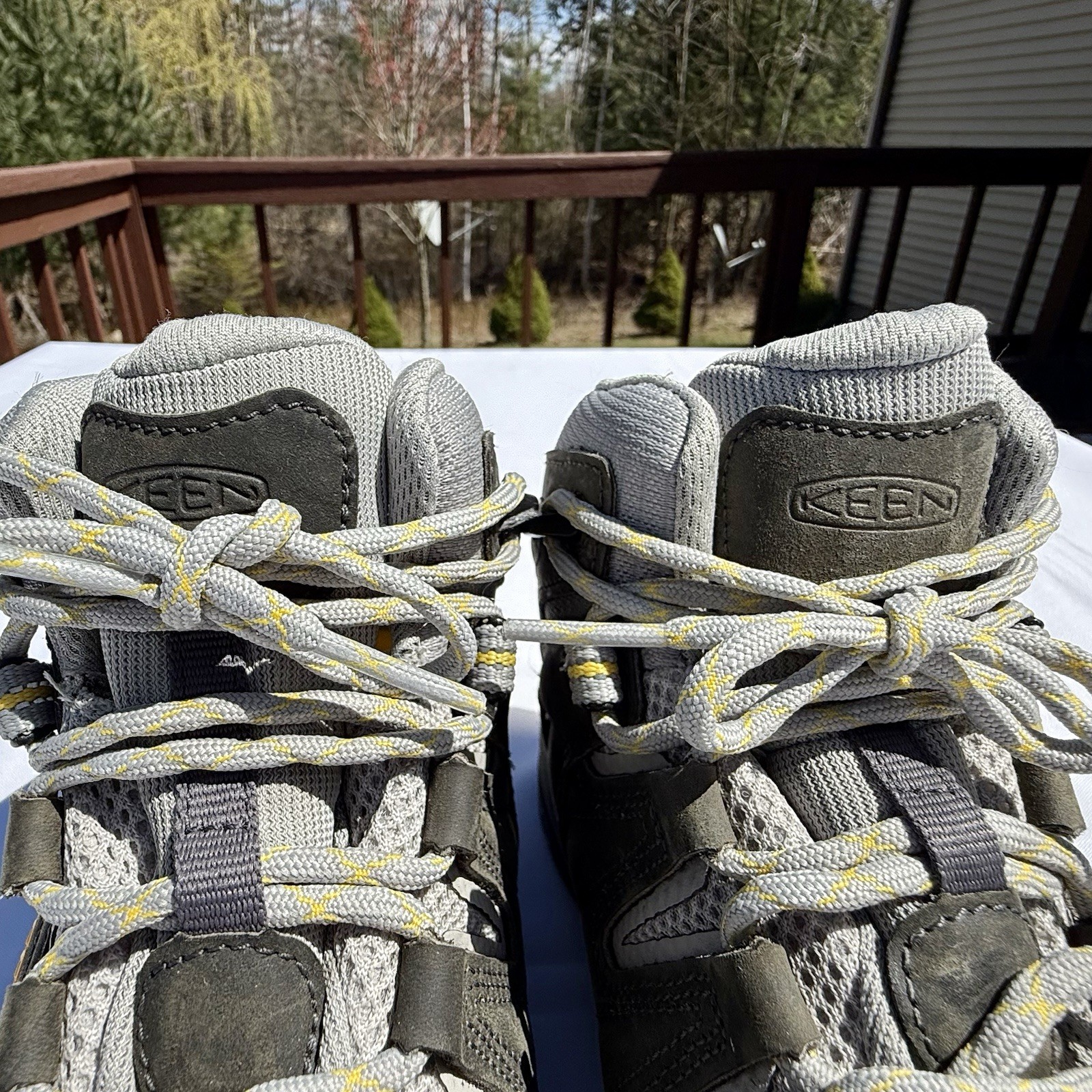 Stivali da lavoro Keen Flint II Mid impermeabili donna taglia 7 5 grigio magnetico punta acciaio EH