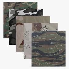 Army Universe Camouflage Jumbo Bandanas Cotton Military Headwraps 27" 5-Pack