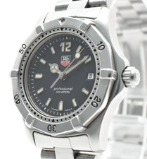 [ Near MINT ] TAG Heuer WK1310 Professional Women's Black Dial Silver Date Watch
