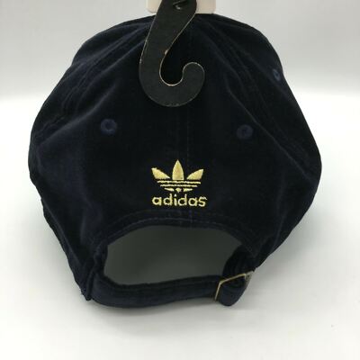 Adidas Legend Navy Gold Trefoil Logo Adjustable Velvet Hat  display picture 1