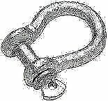 Seachoice Galvanized Steel Screw Pin Anchor Bow Shackle 5/8 In Bulk 43110