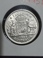 Australian 1958 FLORIN CH UNC