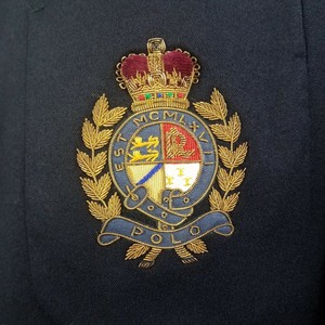 polo blazer with crest