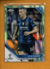 Ivan Perisic 2021-22 Topps Chrome UEFA Neon Green Lava Refractor #158