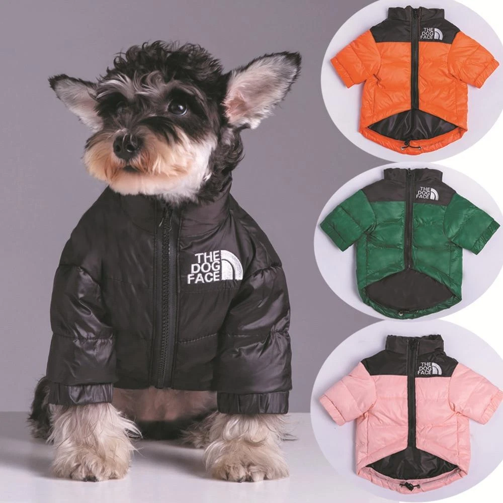 The Dog Face Down Winter Jacket Coat Warm Clothes Puppy Pet Outdoor Fashion  Gear