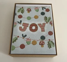 Joy Boxed Holiday Christmas Greeting Cards & Envelopes Set Of 15 New