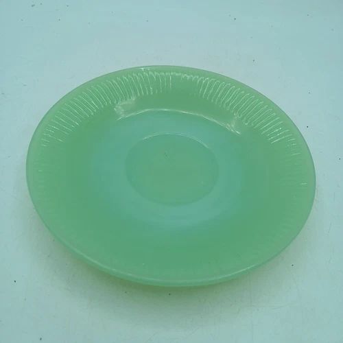 Vintage Jadeite Fire King Jane Ray Saucer Marked