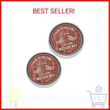 Viking Revolution Mustache Wax 2 Pack - Beard & Moustache Wax for Men - Strong