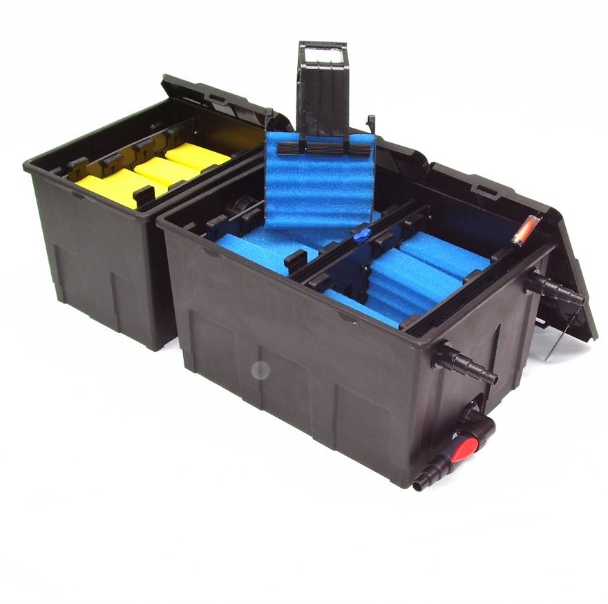 Bio Teichfilter 55B + ECO 8500 Fisch Teichpumpe Wasserfilter 3 Kammer