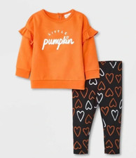 NEW Cat Jack Baby Little Pumpkin Halloween 2 Piece Outfit Size Newborn
