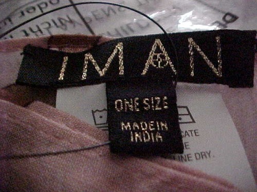 IMAN Global Chic Western Scarf Wrap Shawl Pink/Brown NEW - Picture 3 of 10