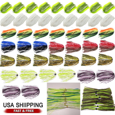 Lot DIY Skirt Spinner Buzz Bait Bass Silicone Jig Skirts Silicone Skirts 20/24pc