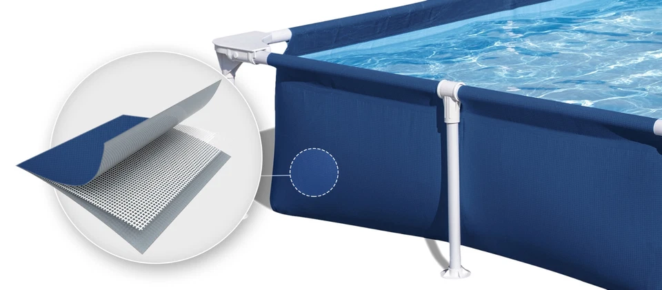 BESTWAY Frame Pool Gartenpool Schwimmbecken  Schwimmbad 221 x 150 x 43 cm - Bild 4 von 4