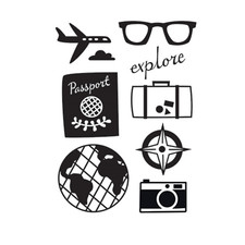 16 Darice Embossing Folder Essentials TRAVEL 30041356