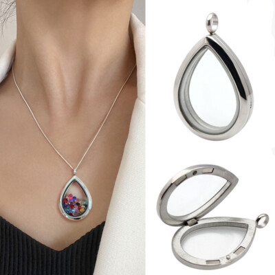 Lock of Hair Fur Photo MEMORIAL LOCKET Necklace Pendant Keepsake