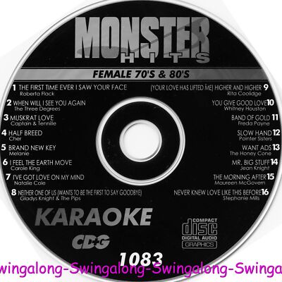 Female 70's & 80's MONSTER HITS KARAOKE CD+G VOL-1083 NEW IN WHITE SLEEVES