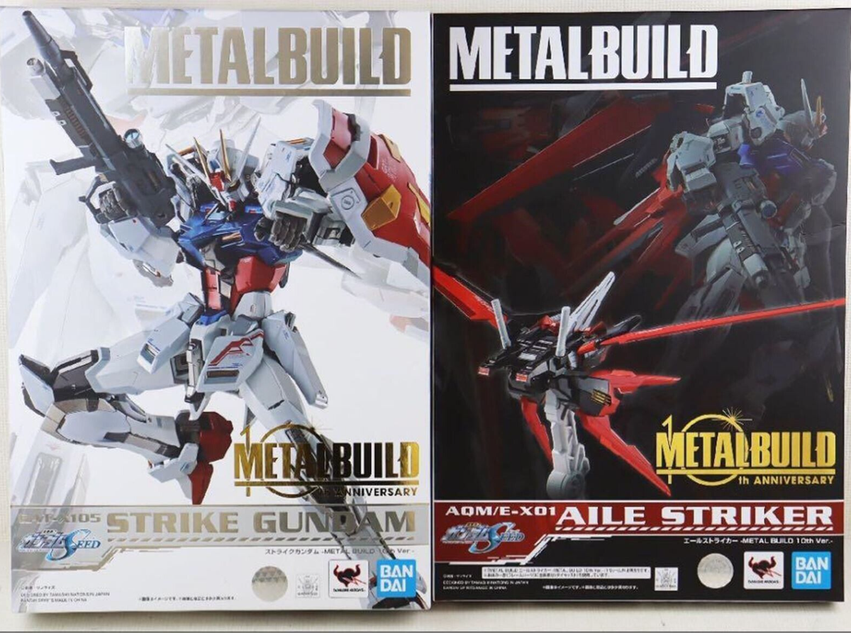 BANDAI METAL BUILD Strike Gundam 10th ver + Aile striker set