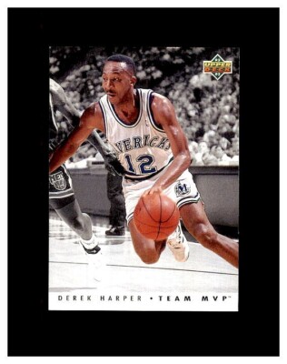 1992-93 UPPER DECK BASKETBALL TEAM MVPS DEREK HARPER #TM7 DALLAS MAVERICKS MINT