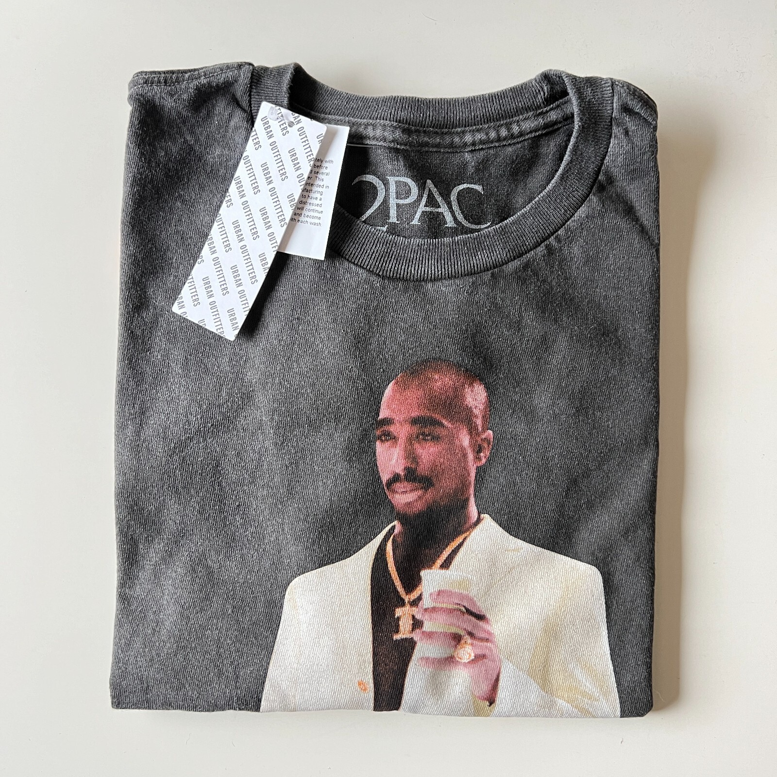 FILA NUOVA maglietta Tupac Thug Life outfitters da uomo taglia XL