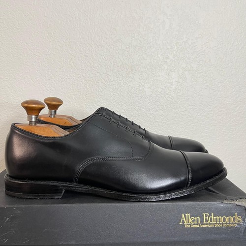Allen Edmonds Park Avenue 5615 Cap Toe Black Leather Oxford Dress Shoe Mens 13 D