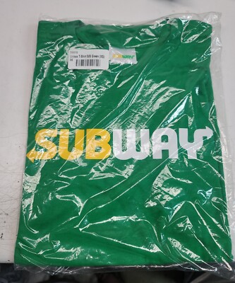Subway Green Uniform Tee Shirt XS Brand New In Package FREE SHIPPING