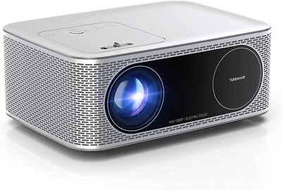 Projector with WiFi and Bluetooth, TURBOAMP 5G Native 1080P Movie Projector, 4K