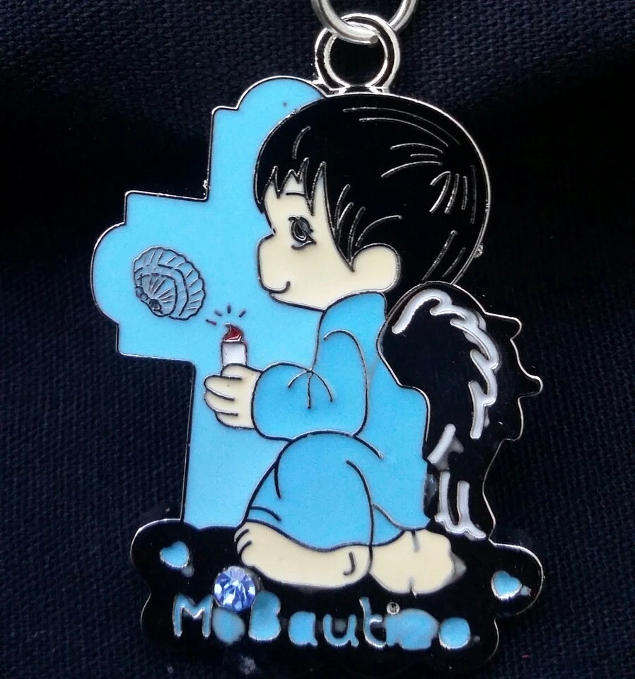 10 Llaveros Recuerdos De Bautiso Niño Mi Bautizo Fiesta de Bautizo Favores Niño, Regalo Foto 4 de 4