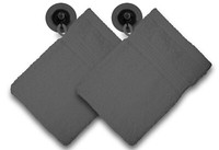 2Er Pack Waschhandschuhe Waschlappen Anthrazit 16X21 Cm Frottee Baumwolle Set