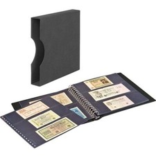 LINDNER Banknoten-Album (mit schwarzen Zwischenbl&auml;ttern) inkl. Kassette - schwar