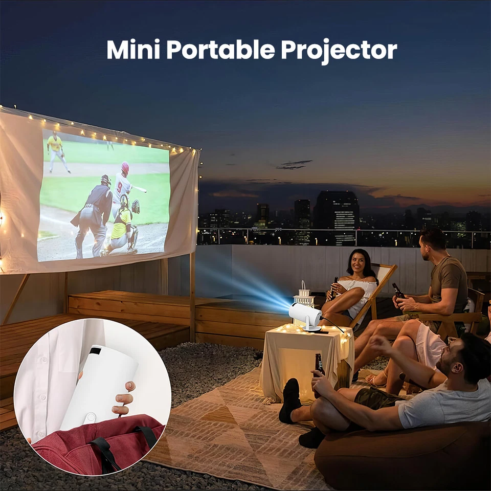2025 NEU Beamer Projektor 4K UHD WiFi Bluetooth Android TV Heimkino Mini Tragbar - Bild 4 von 4