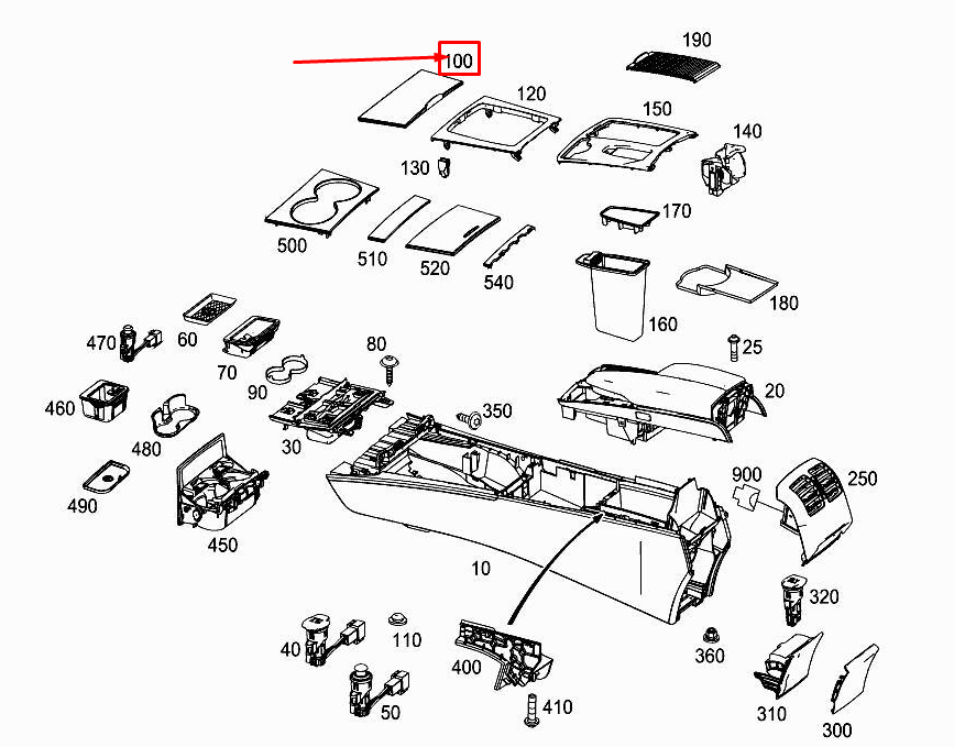 MERCEDES-BENZ E Cabrio A207 Ashtray Cover A2074700938