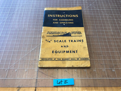 American Flyer Train 3/16'' S scale 65 Page Instruction Booklet 1949 M2690 Lot E