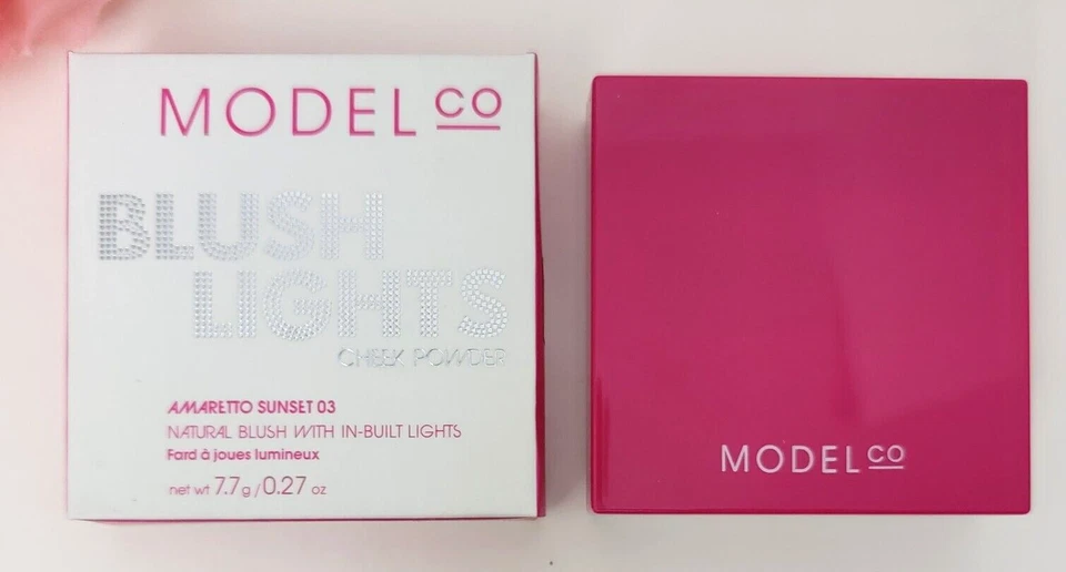 Model Co Blush Lights Cheek Powder with Built in lights 0.27 oz AMARETTO SUNSET - Image 3 of 4