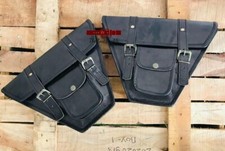 Bmw k series bike bag, leather black side panniers, saddlebags,tool bag
