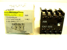NIB ABB CA7-22E Auxiliary Contact Block:  Top Mount, 3NO & 1NC, 10A, 600VAC