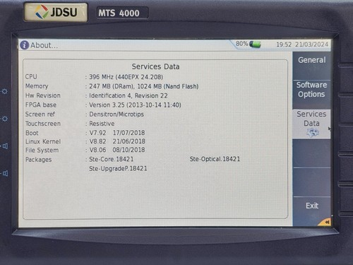 Viavi JDSU MTS 4000 + 4126 MA3 OTDR 1310/1550nm SM OTDR Modul - Bild 12 von 14