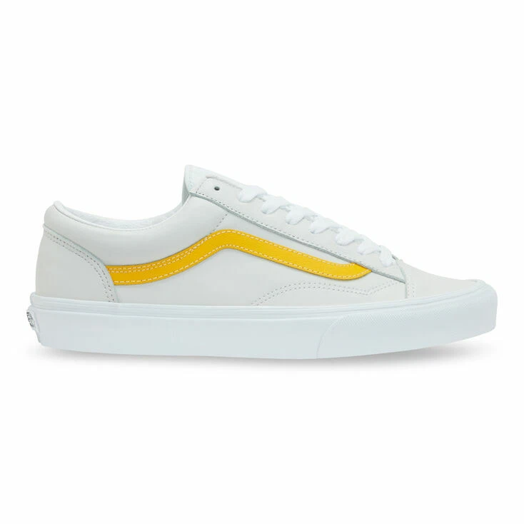 New Vans Style 36 Leather Pop Yellow True White Sneakers Low Top Shoes 2021