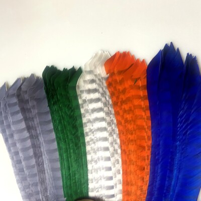 50pcs Archery Turkey Feathers RW Hunting Cut Fletches Wood Arrows DIY Craft