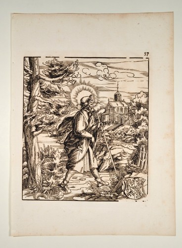 Beck Burgkmair Hugbaldus Orig. Antique Print 1516/ 1799 Heiliger Hucbald Musik - Picture 7 of 7
