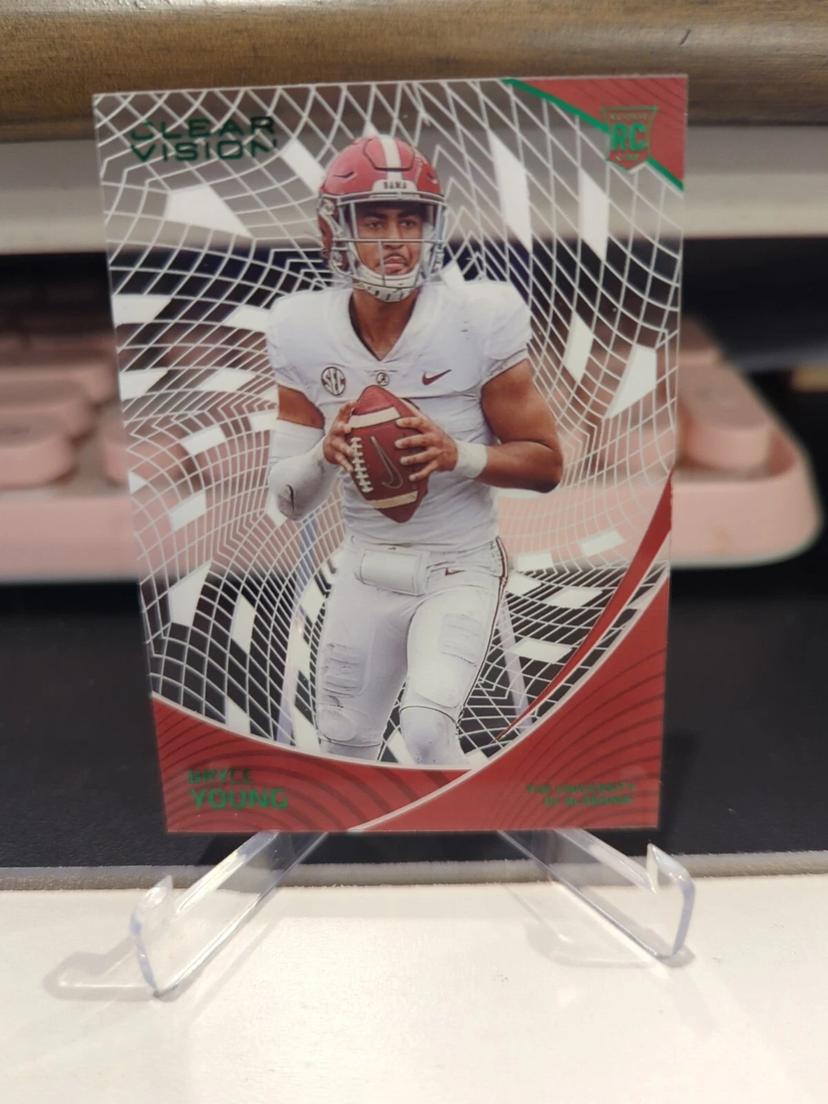 Bryce Young Panini Chronicles Draft Picks Clear Vision #1 Green