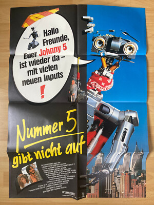 Filmposter * Kinoplakat * A1 * Nummer 5 gibt nicht auf * 1988 * Johnny 5