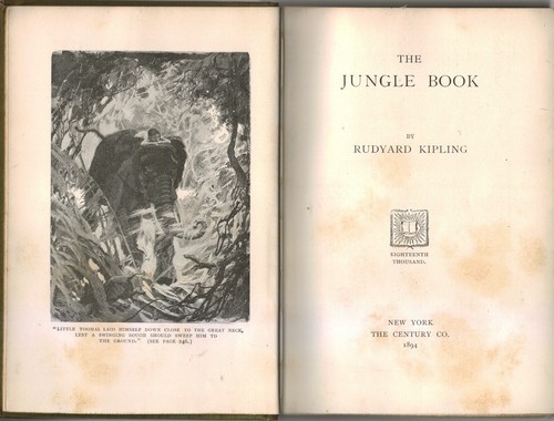 THE JUNGLE BOOK BY RUDYARD KIPLING-1ST/1ST-1894-CHILDREN'S COLLECTIBLE 1ST ED! - 第 2/12 張圖片