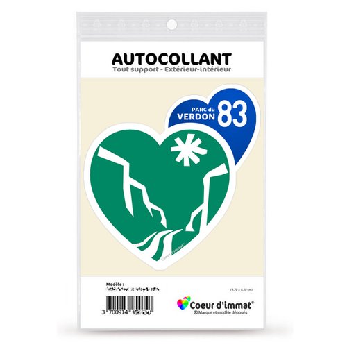 Sticker autocollant Coeur J'aime le Parc du Verdon 83 - Picture 6 of 6