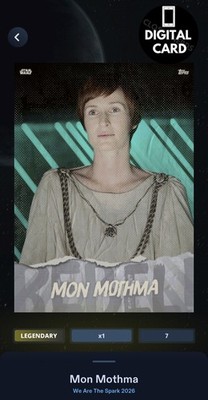 10cc Mon Mothma - We Are The Spark 2026 Legendary Star Wars Card Trader