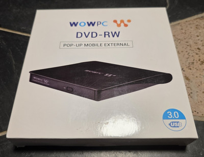 WOWPC USB 3.0 External DVD-RW Drive Pop-Up Mobile Optical Disc Reader Writer