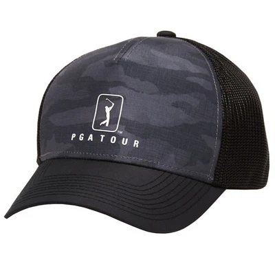 PGA Tour Men's Adjustable Snapback Camouflage Trucker Cap, Brand New