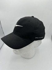 Nike Dri-FIT Rise ADV Club Swoosh Flex Cap Hat Black Sz M/L Black Breathable