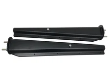 Mud Flap Hangers Black Steel Straight Semi Truck Spring Loaded 30" 2.5" New