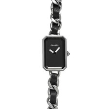 CHANEL Premier Triple Bracelet H3749 Black Ladies Quartz Wrist Watch Used